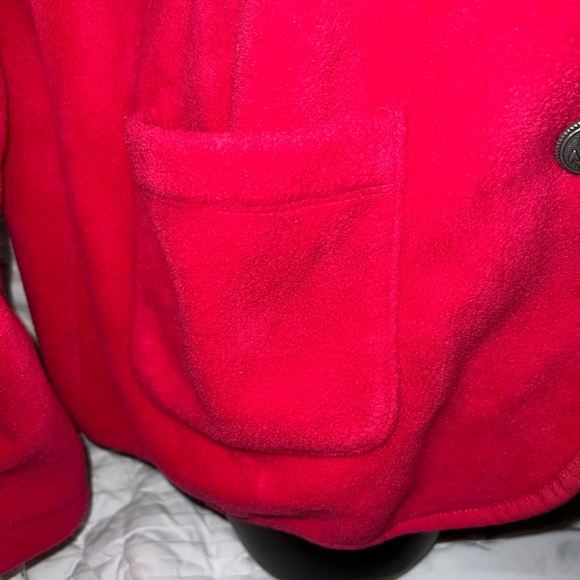 Lands’ End Fleece Blazer Style Sweater Jacket - Picture 3 of 8